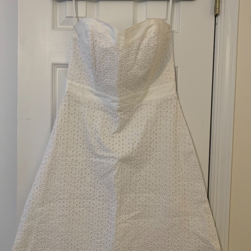 Eyelet Sweetheart Dress - White House Black Mkt